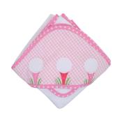 Pink Golf Game Hooded Towel & Washcloth Set