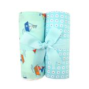 Sailboat Set of Two Fabric Burps