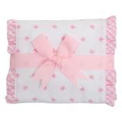 Pink Bow Fancy Fabric Burp