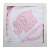 Pink Elephant Hooded Towel & Washcloth Set