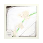 White Lamb Hooded Towel & Washcloth Set